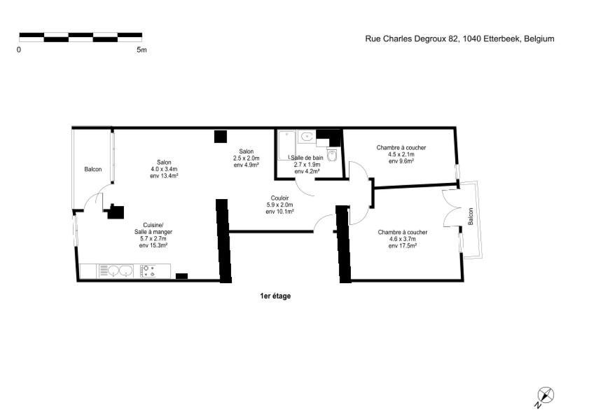 Apartment In Brussels, Degroux By Homenhancement Sa מראה חיצוני תמונה